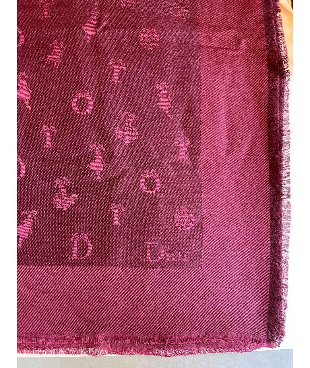 CHRISTIAN DIOR PRE-OWNED Фиолетовый платок, фото 2