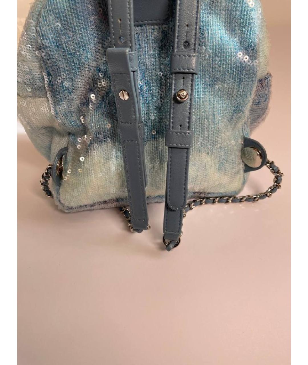 CHANEL PRE-OWNED Голубой рюкзак, фото 5