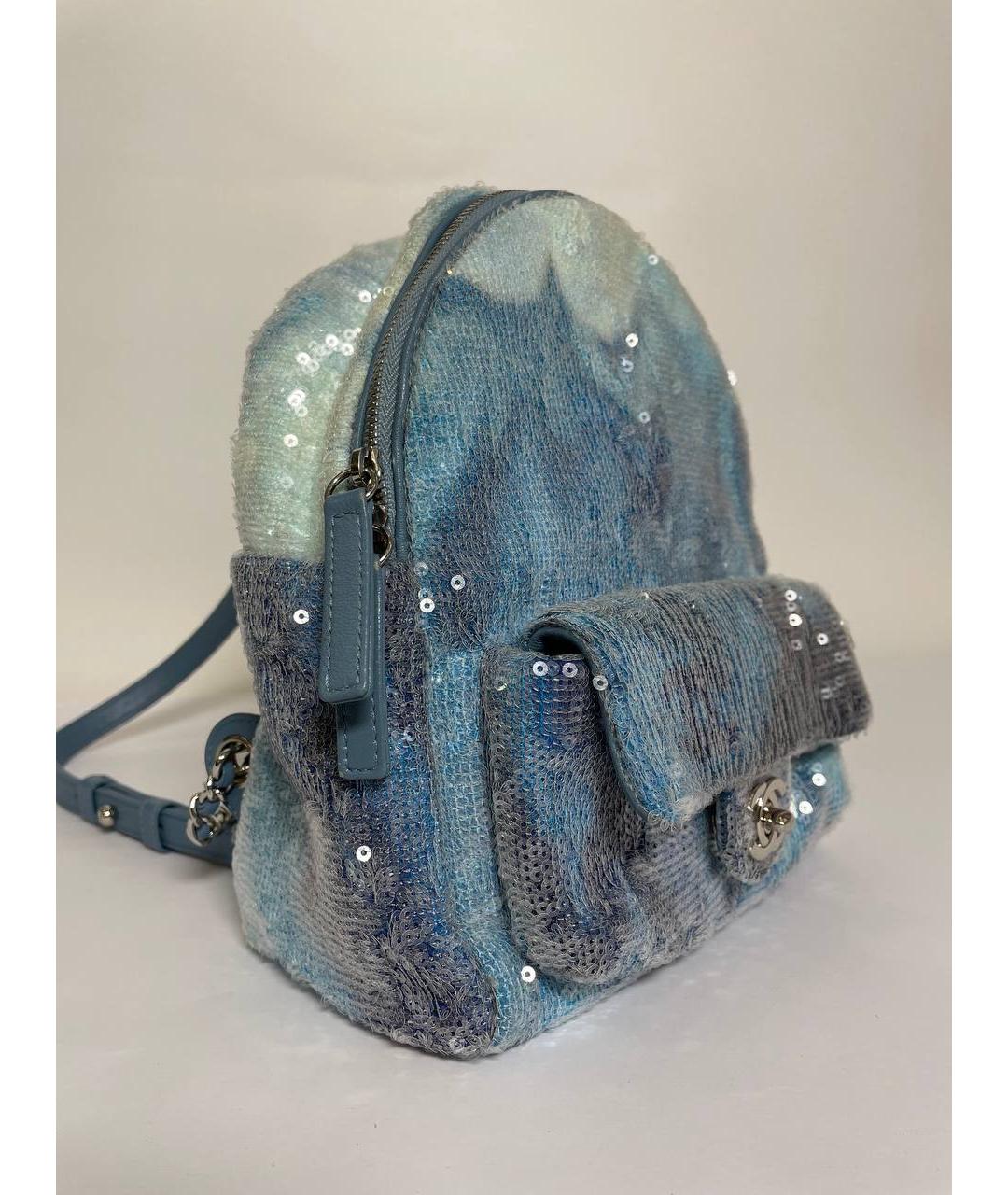 CHANEL PRE-OWNED Голубой рюкзак, фото 2