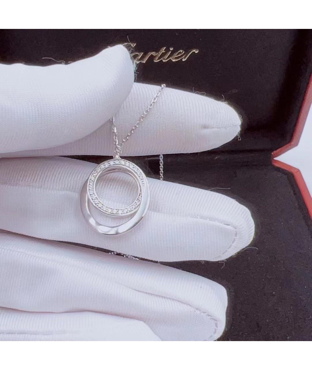 CARTIER Серебряное колье из белого золота, фото 3