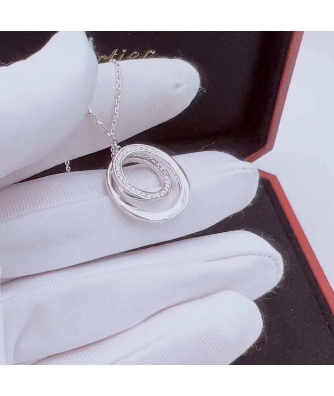 CARTIER Серебряное колье из белого золота, фото 4