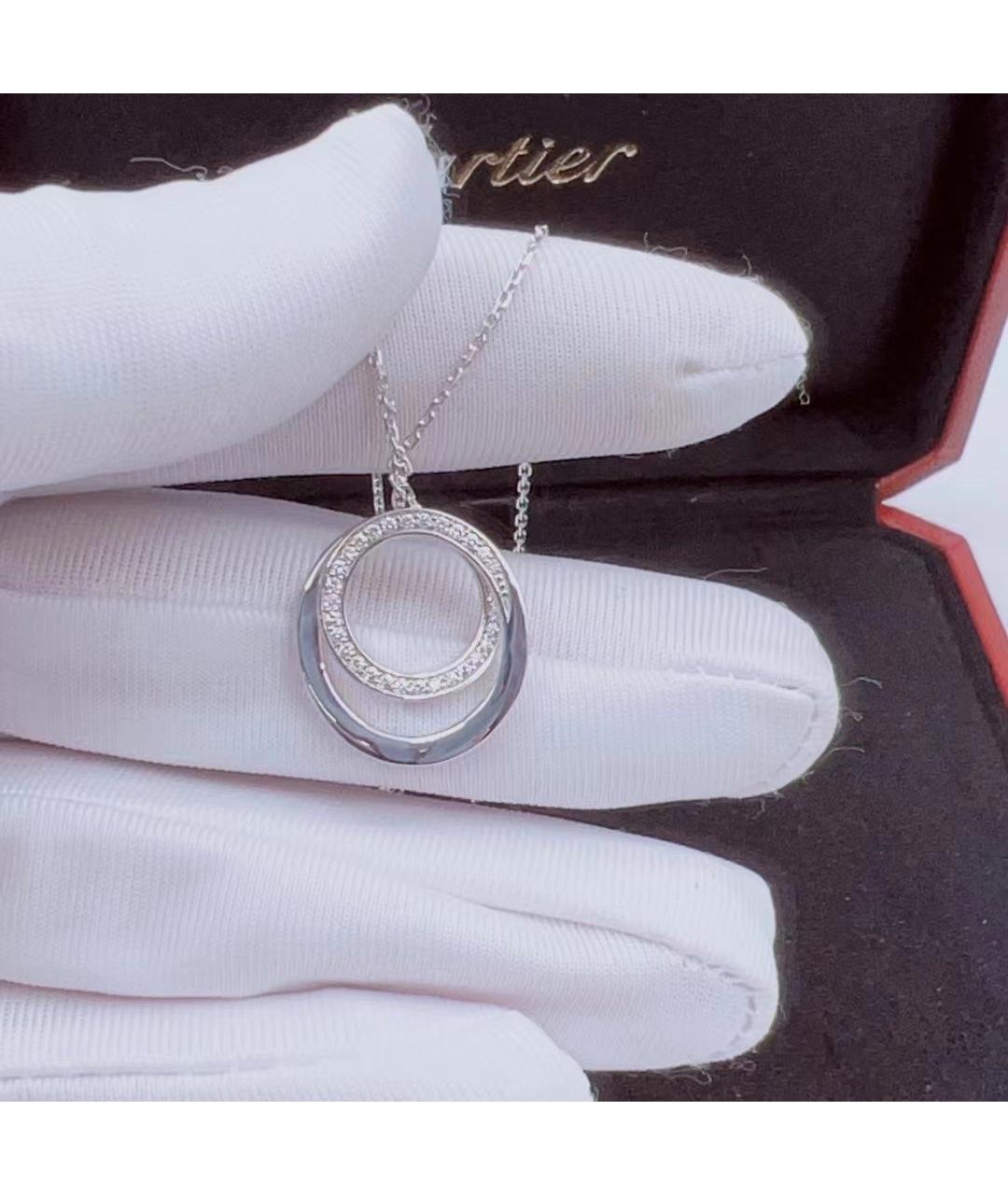 CARTIER Серебряное колье из белого золота, фото 5