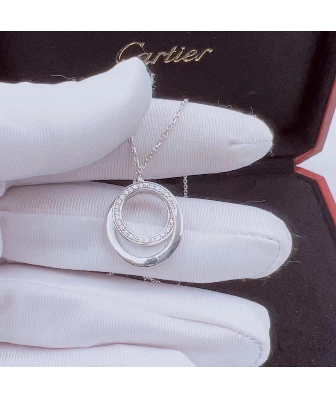 CARTIER Серебряное колье из белого золота, фото 2