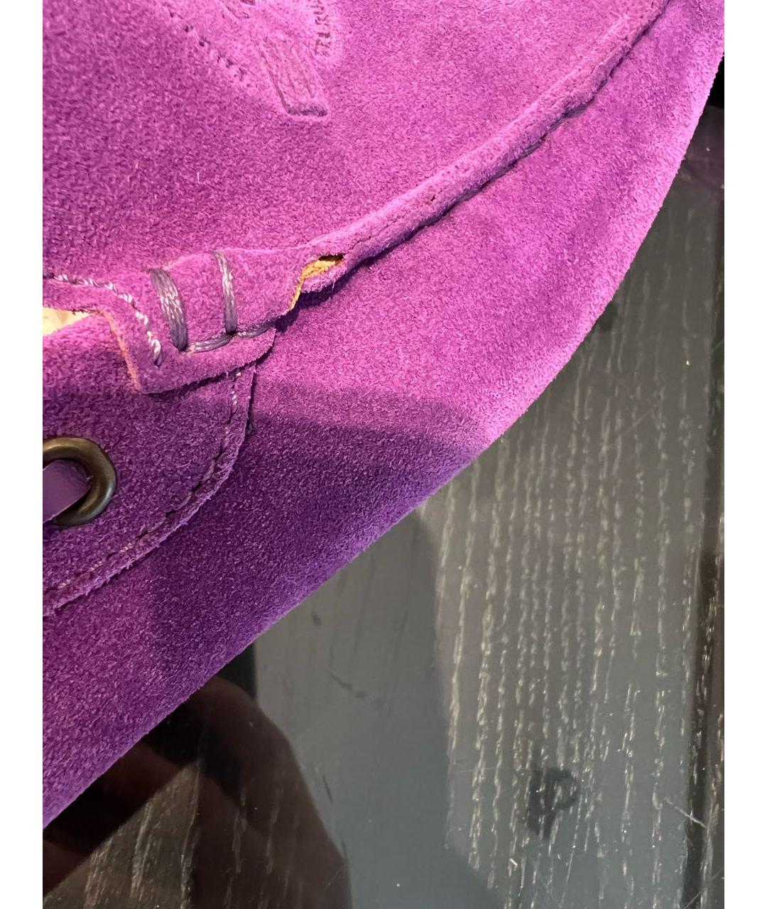 ETRO Фиолетовые замшевые мокасины, фото 8