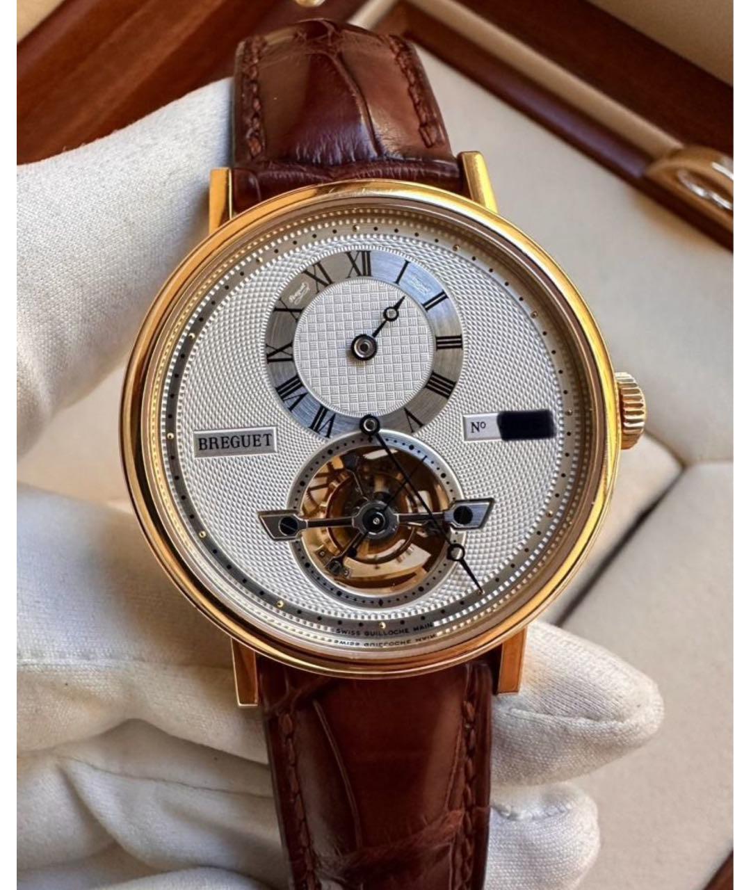 Breguet Коричневые часы из желтого золота, фото 9