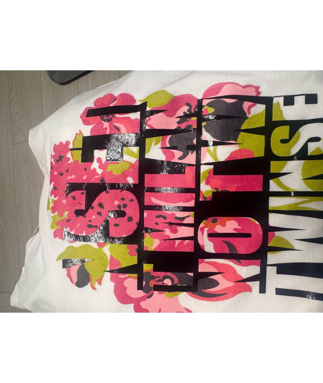 TWIN-SET Белая хлопковая футболка, фото 8