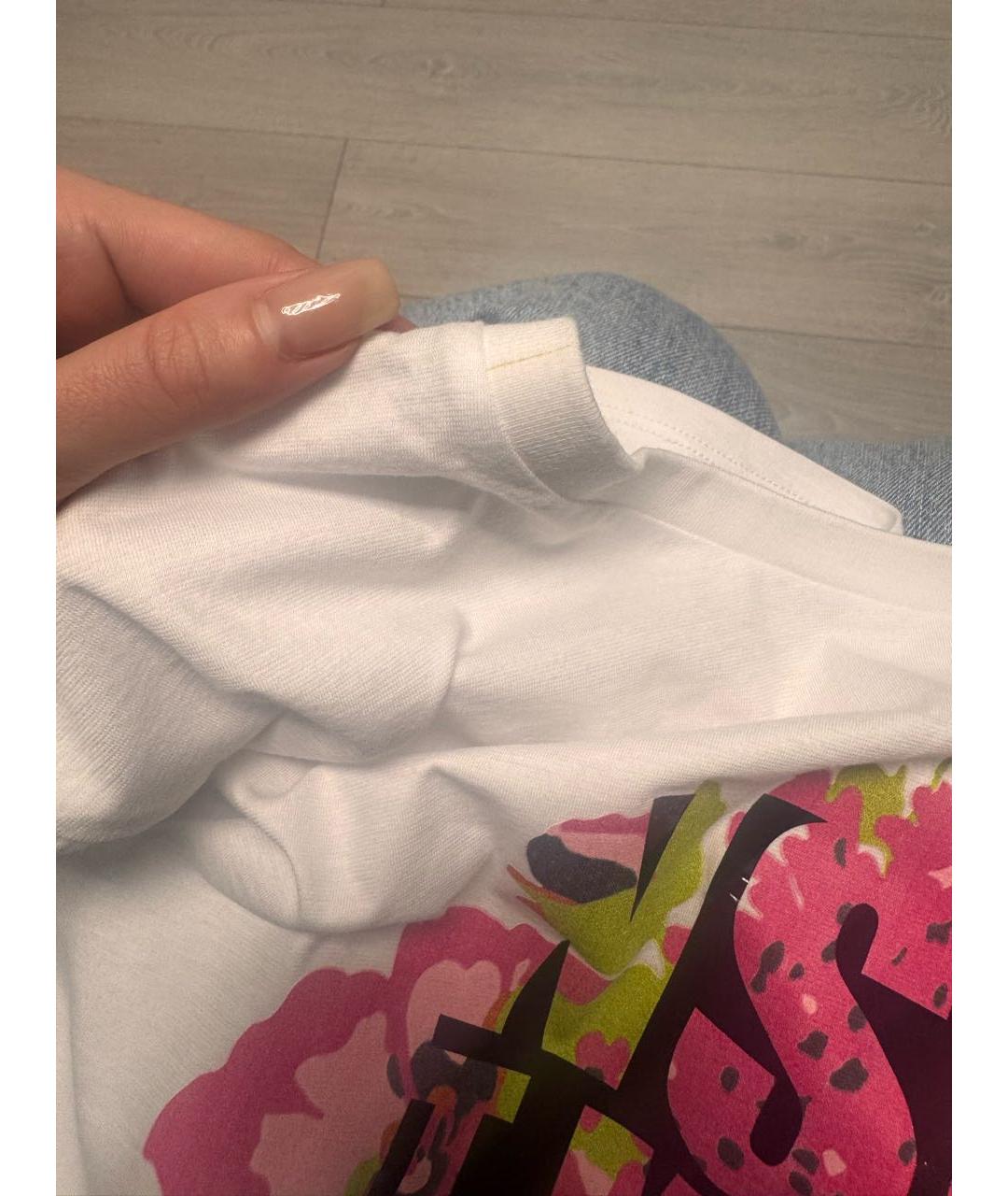 TWIN-SET Белая хлопковая футболка, фото 6