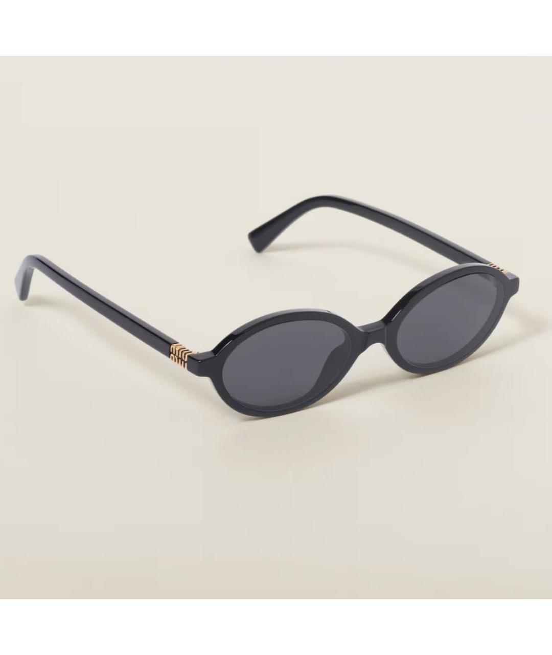 MIU MIU Черные пластиковые солнцезащитные очки, фото 8