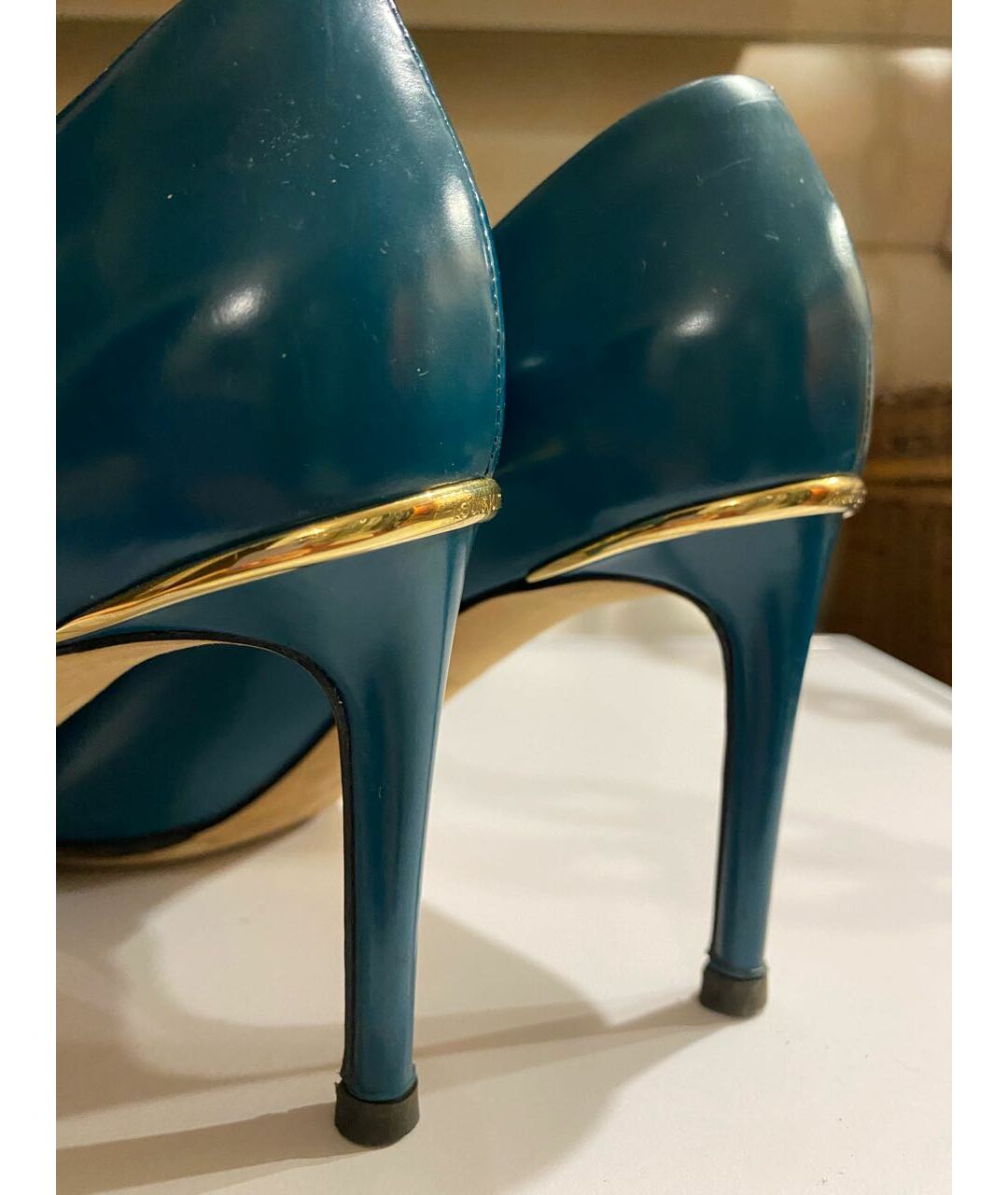 LOUIS VUITTON PRE-OWNED Синие кожаные туфли, фото 4