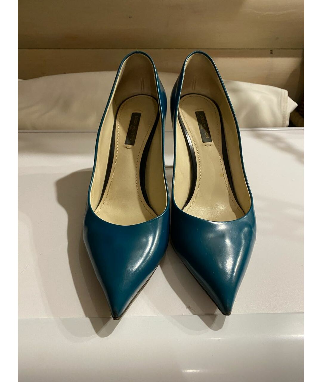 LOUIS VUITTON PRE-OWNED Синие кожаные туфли, фото 2