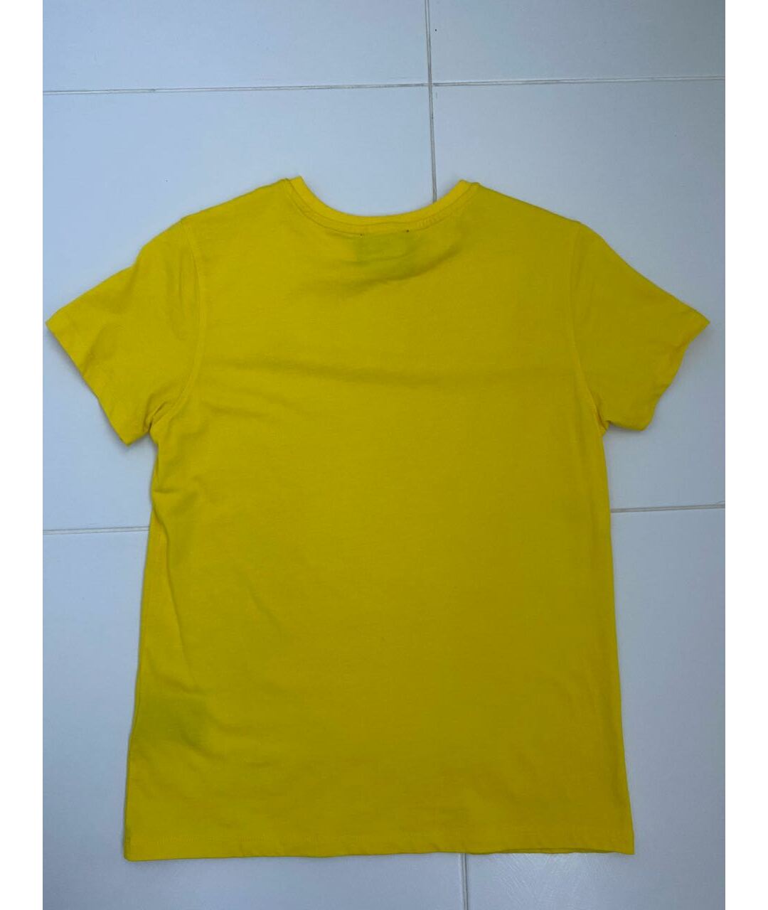 JOHN RICHMOND JUNIOR Желтая хлопковая детская футболка, фото 2