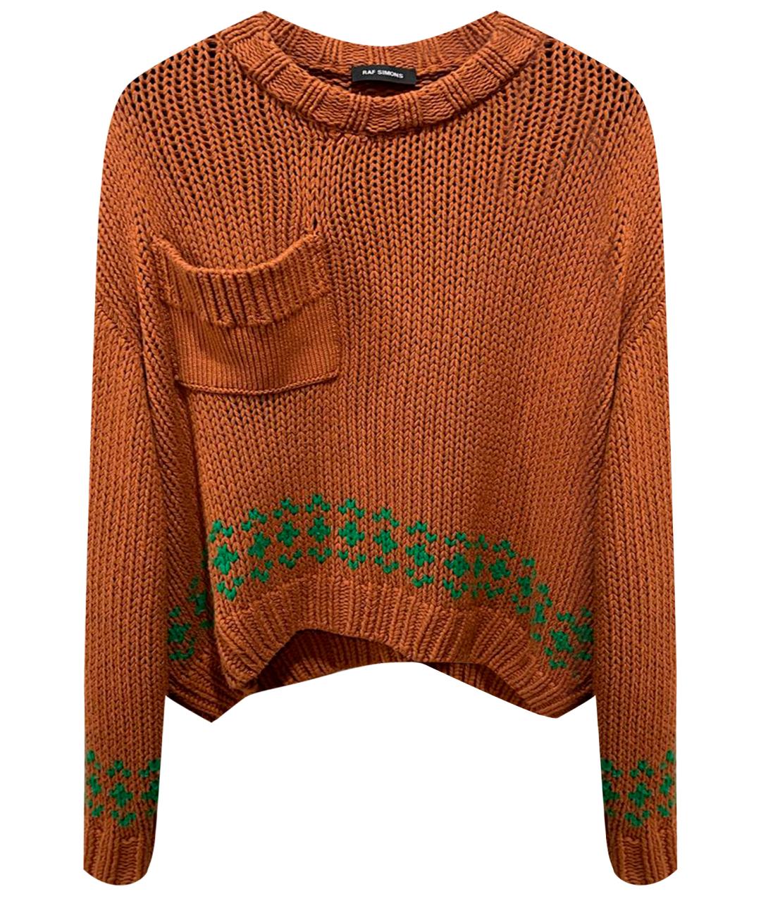 RAF SIMONS Оранжевый шерстяной джемпер / свитер, фото 1