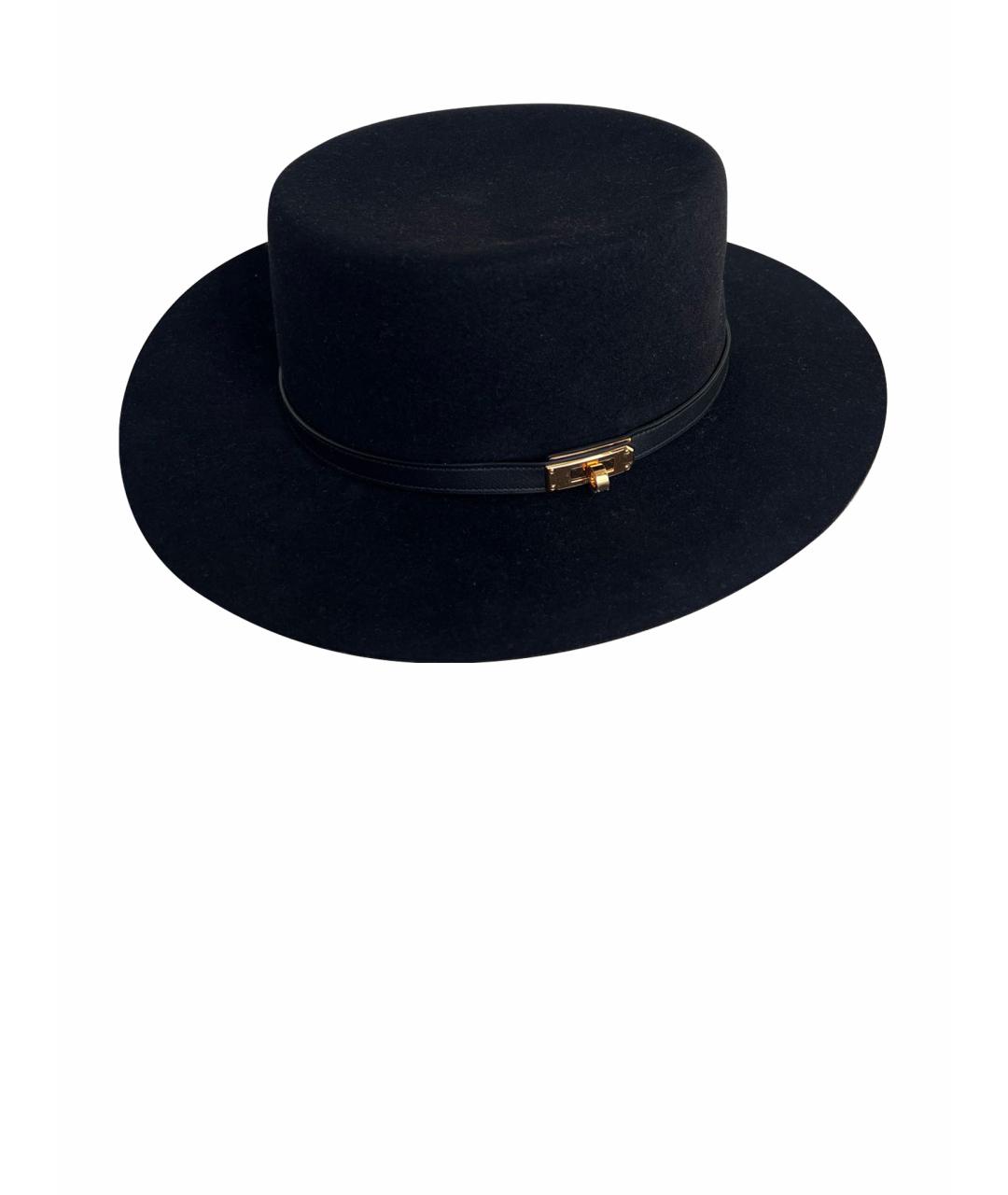 HERMES Черная хлопковая шляпа, фото 1