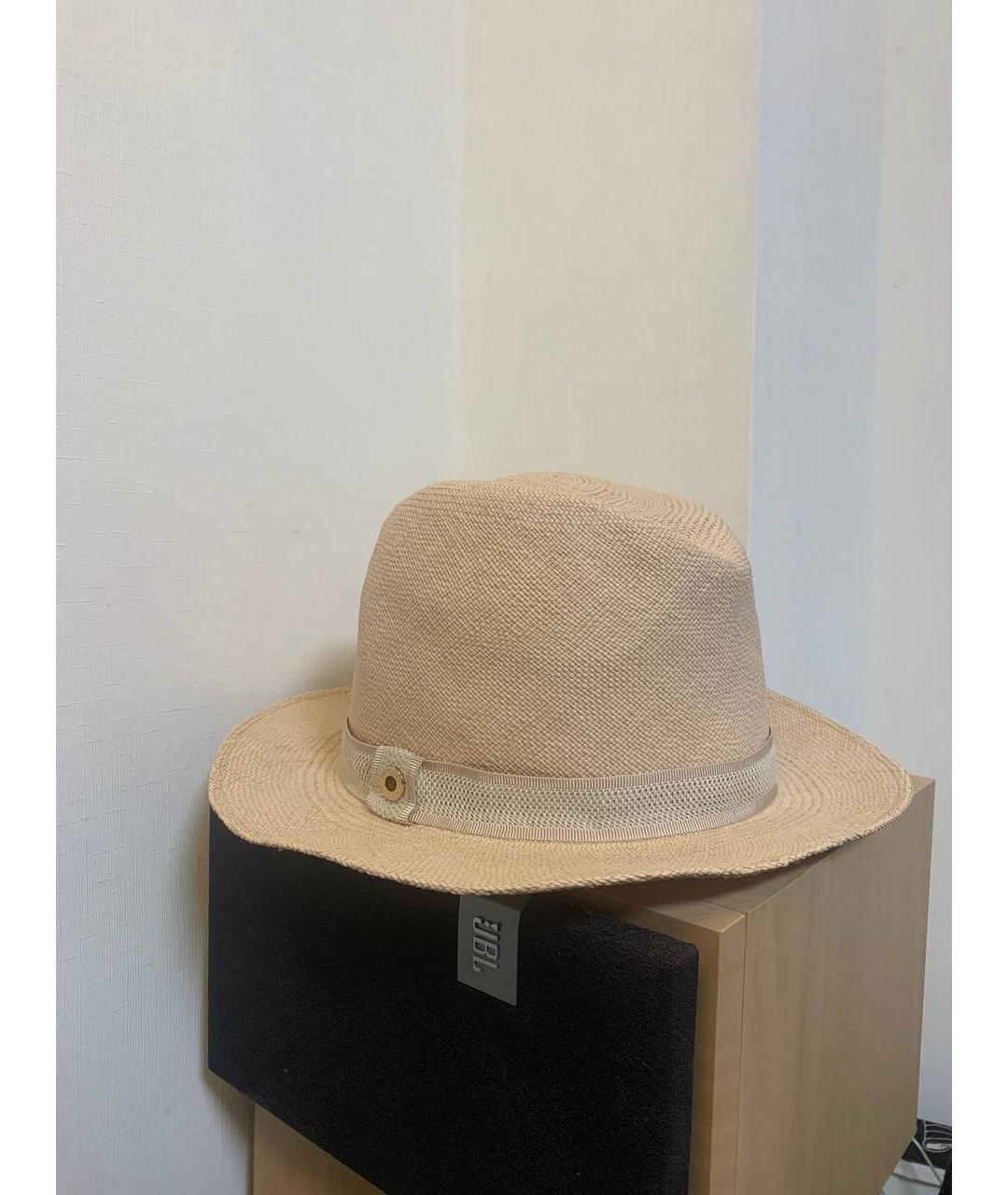 LORO PIANA Бежевая соломенная шляпа, фото 9