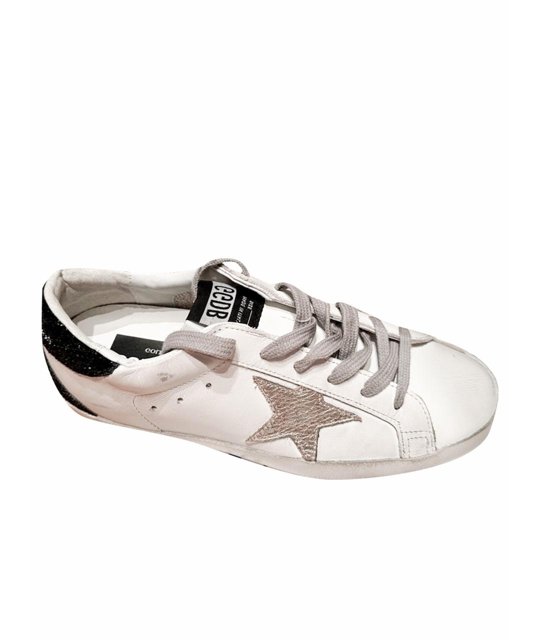 GOLDEN GOOSE DELUXE BRAND Белые кожаные кеды, фото 1