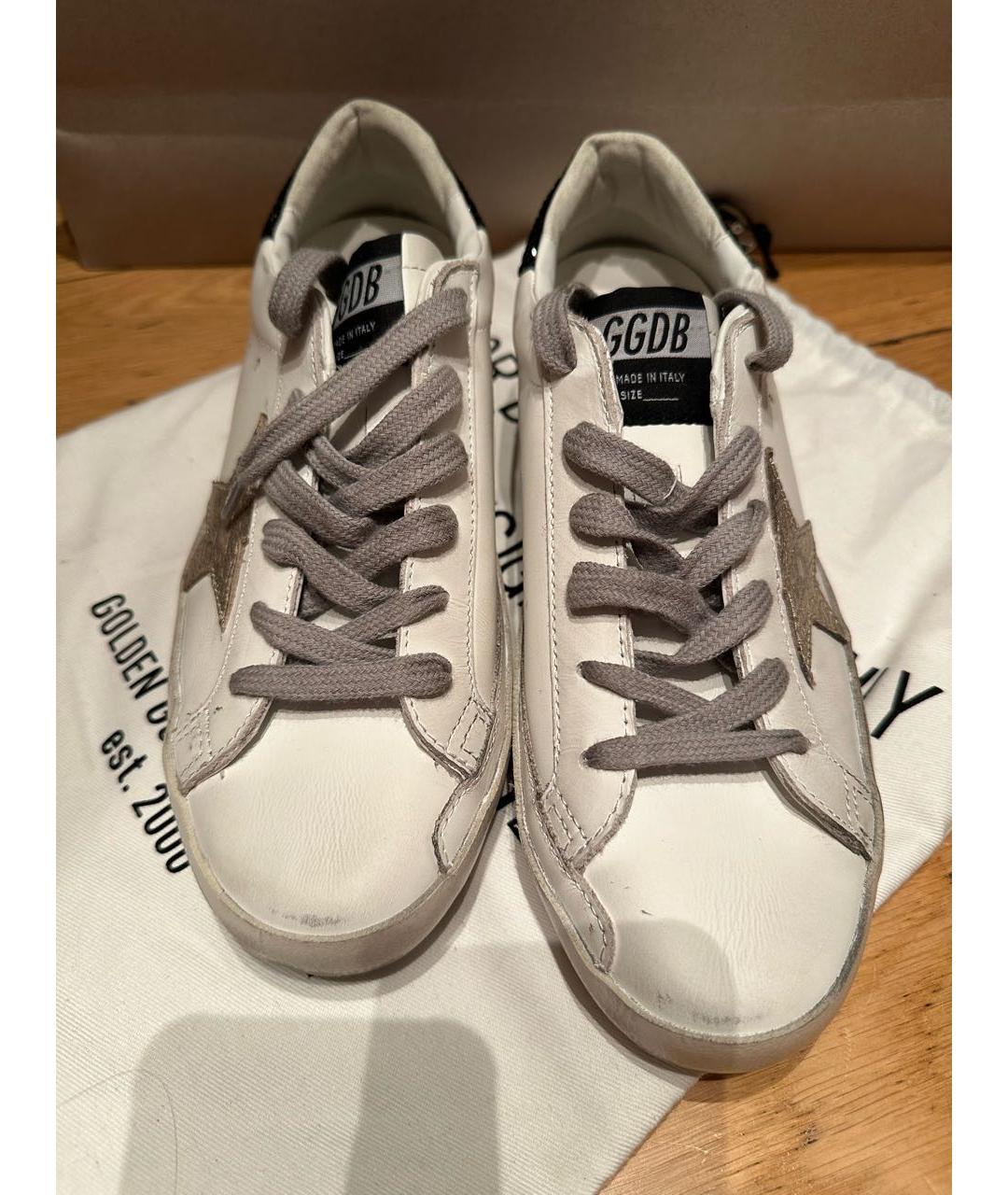 GOLDEN GOOSE DELUXE BRAND Белые кожаные кеды, фото 3