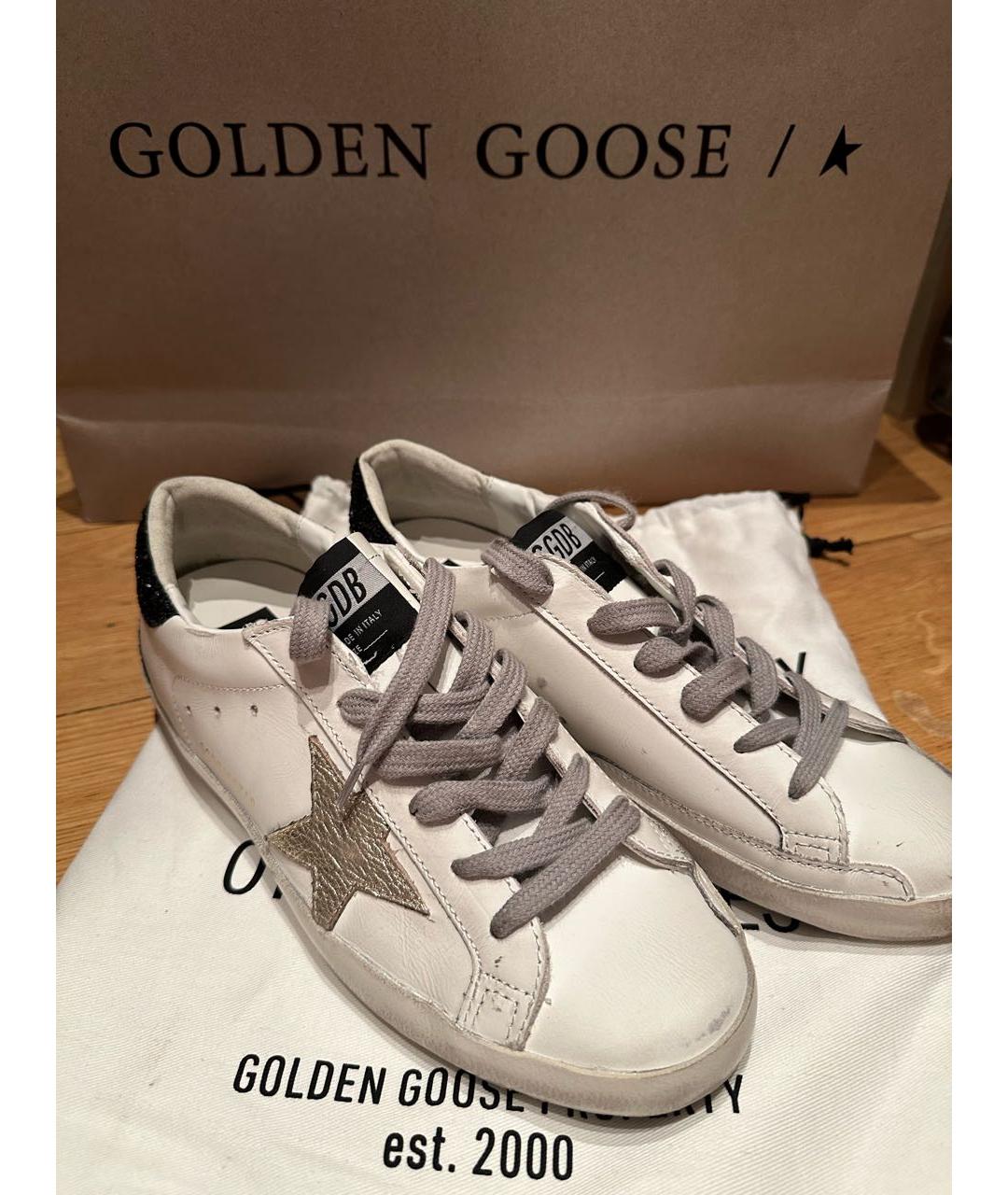 GOLDEN GOOSE DELUXE BRAND Белые кожаные кеды, фото 2