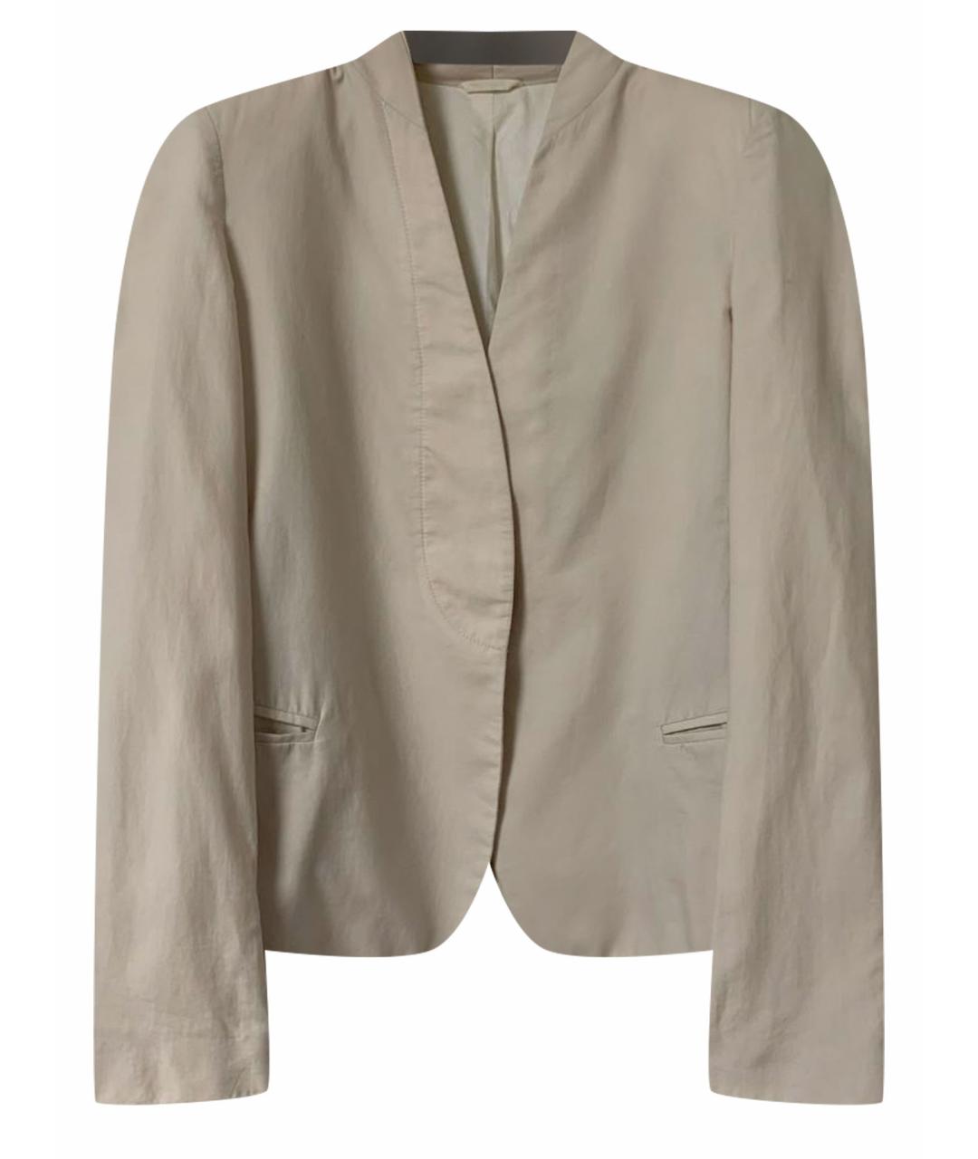 BRUNELLO CUCINELLI Белый хлопковый жакет/пиджак, фото 1
