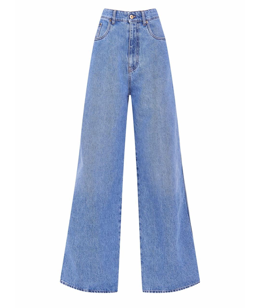 MIU MIU Синие хлопковые джинсы клеш, фото 1