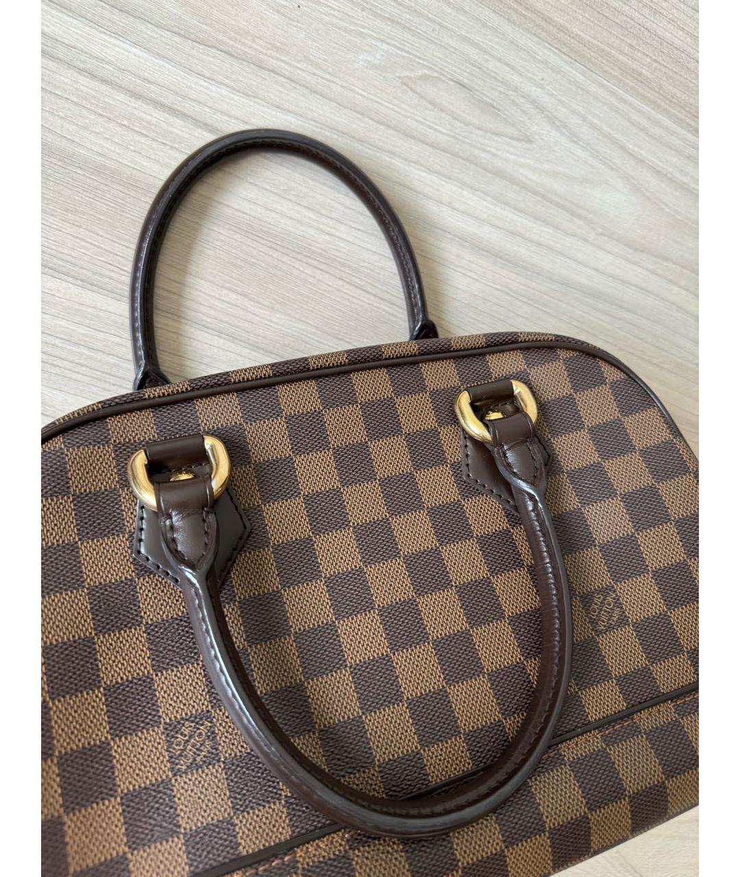 LOUIS VUITTON PRE-OWNED Коричневая сумка с короткими ручками, фото 8