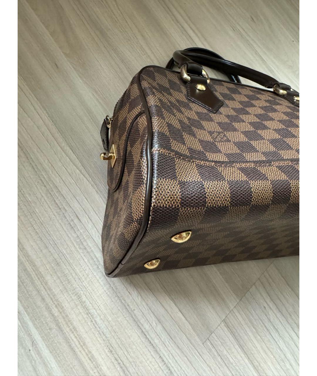 LOUIS VUITTON PRE-OWNED Коричневая сумка с короткими ручками, фото 4