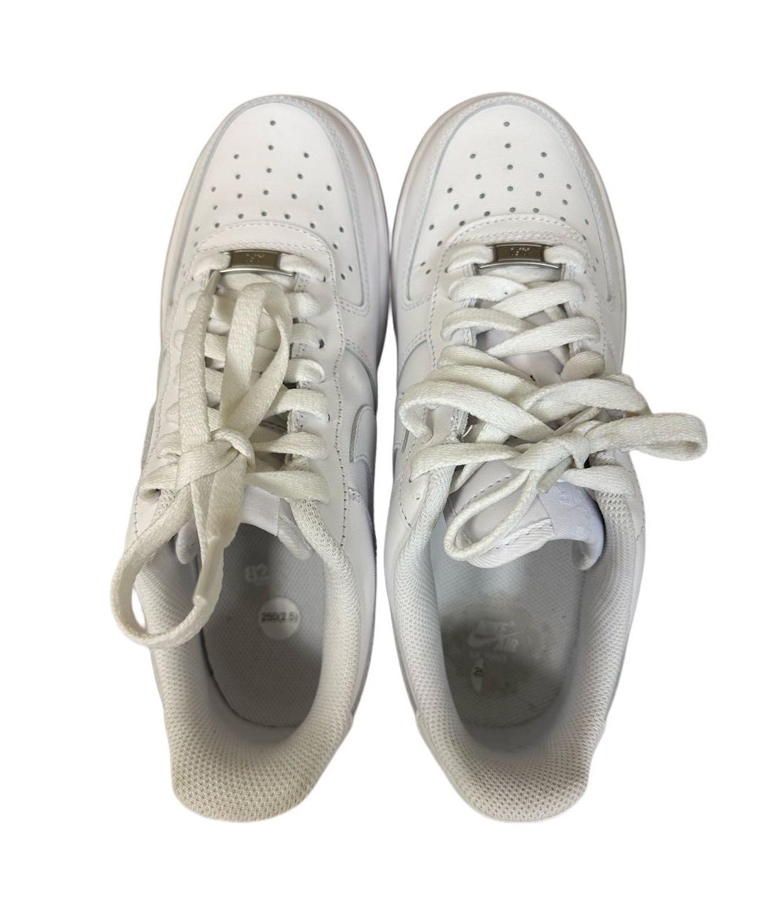 NIKE Белые высокие кроссовки / кеды из искусственной кожи, фото 3