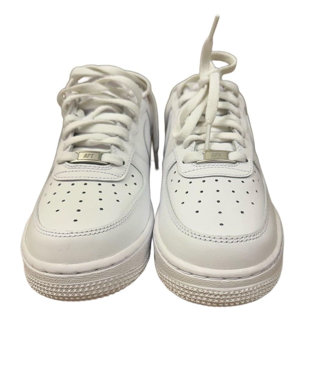 NIKE Белые высокие кроссовки / кеды из искусственной кожи, фото 2