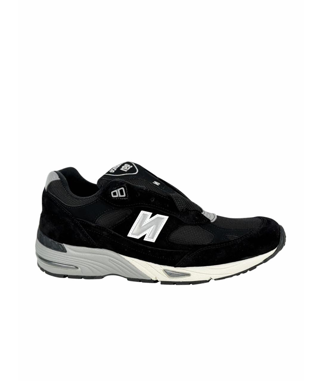 NEW BALANCE Черные нубуковые низкие кроссовки / кеды, фото 1