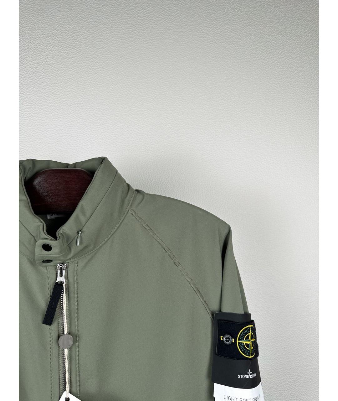 STONE ISLAND Зеленая полиамидовая куртка, фото 4