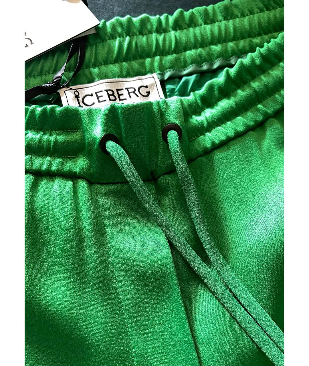 ICEBERG Зеленые ацетатные шорты, фото 5