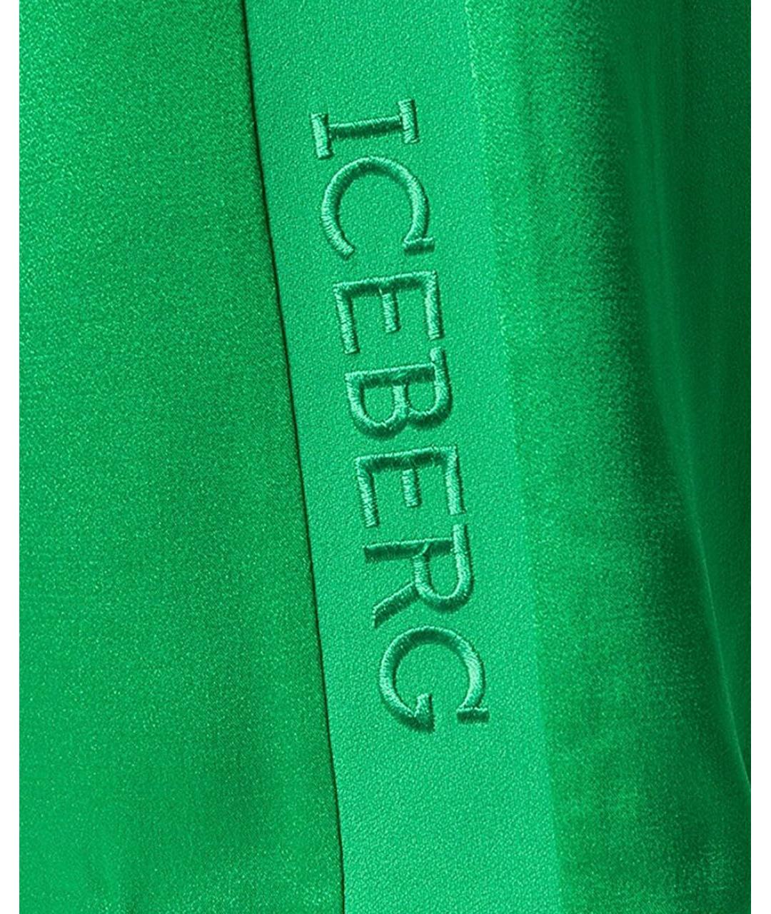 ICEBERG Зеленые ацетатные шорты, фото 4