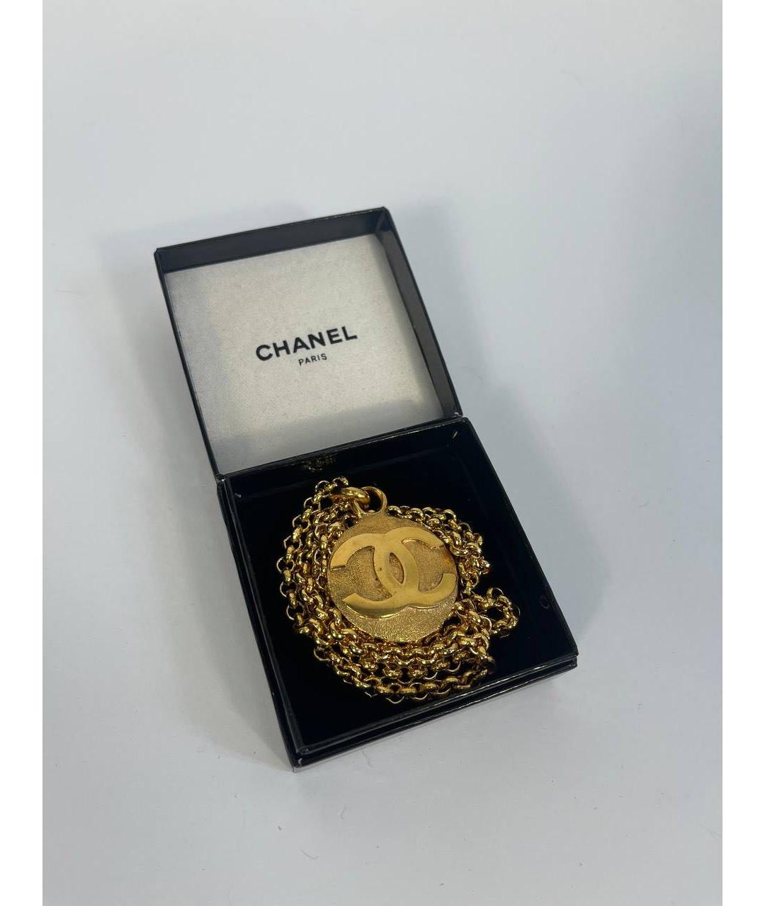 CHANEL PRE-OWNED Золотой металлический кулон, фото 2