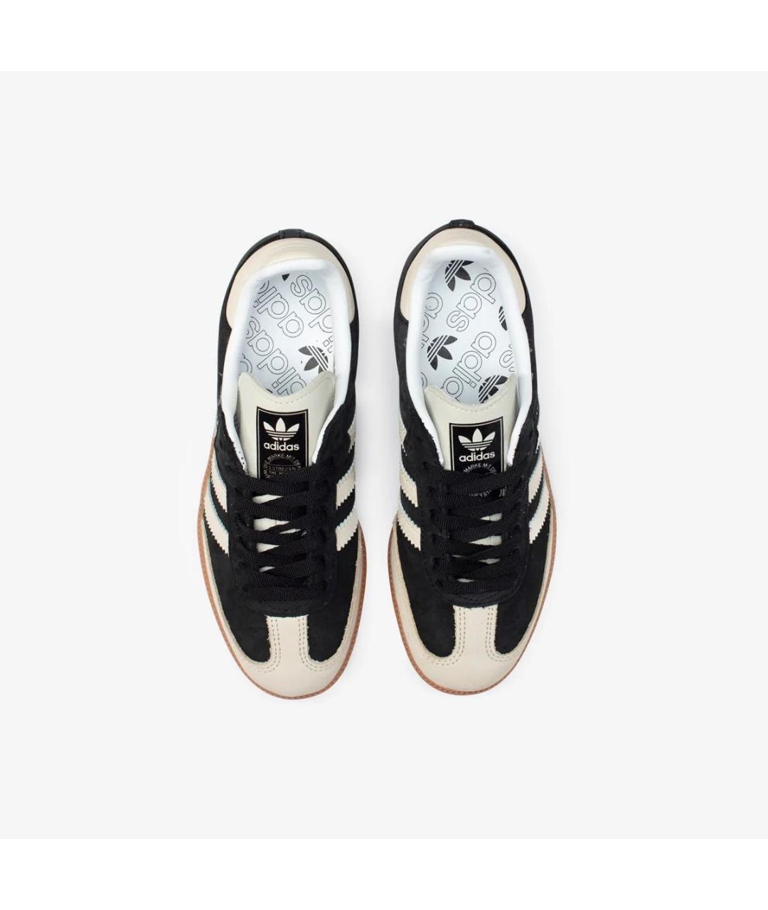 ADIDAS Черные кожаные кроссовки, фото 3