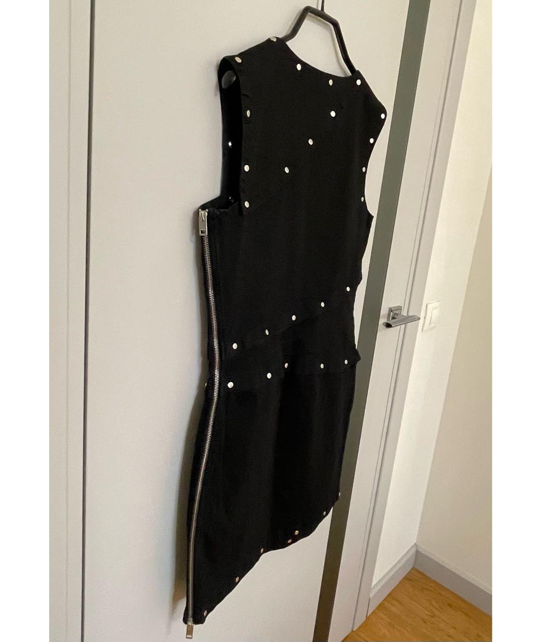 DIESEL Черное хлопко-эластановое повседневное платье, фото 4