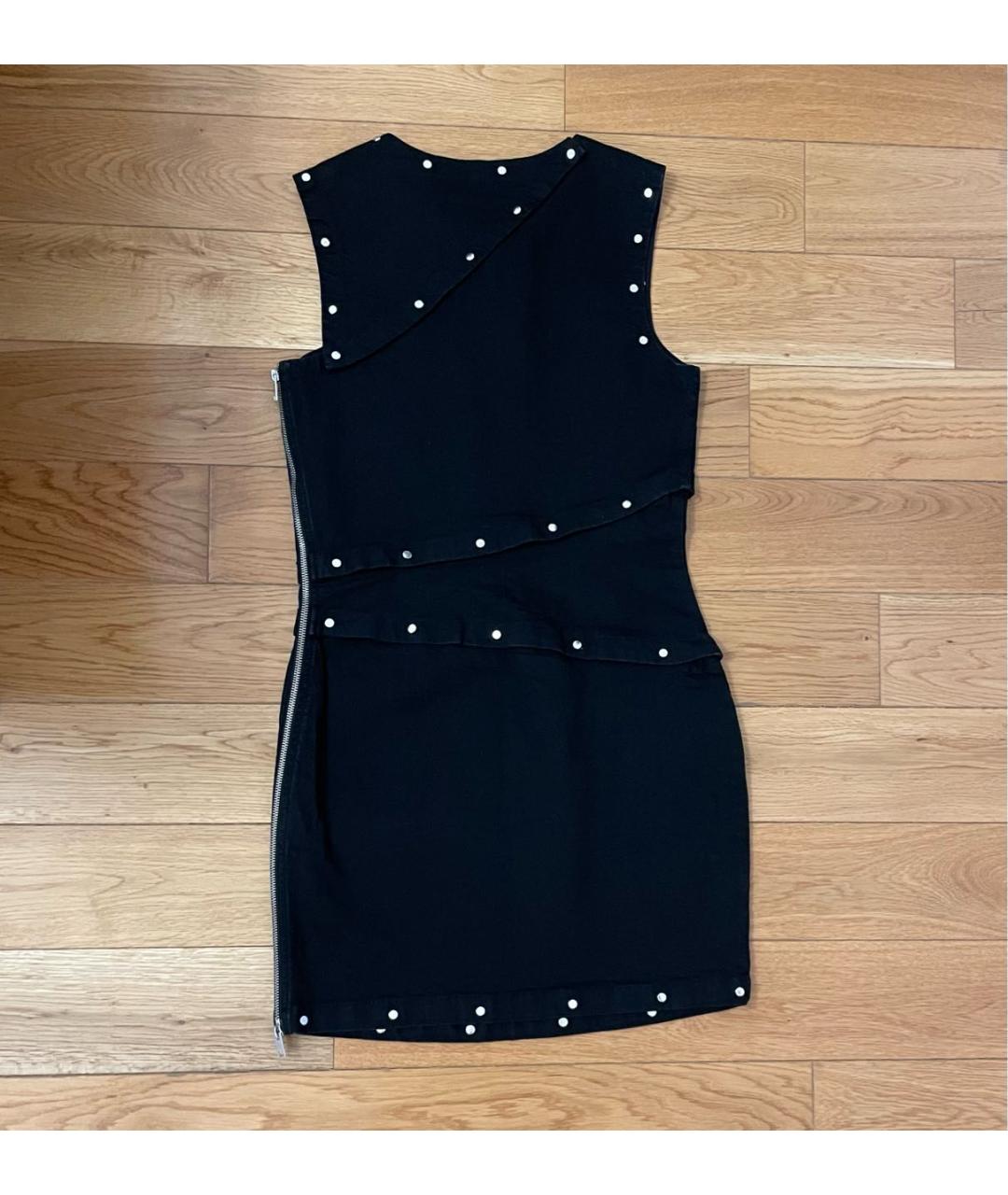 DIESEL Черное хлопко-эластановое повседневное платье, фото 2