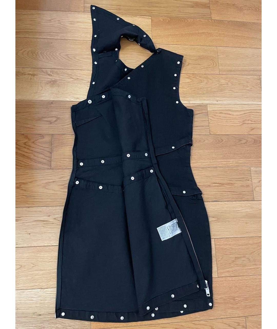 DIESEL Черное хлопко-эластановое повседневное платье, фото 5