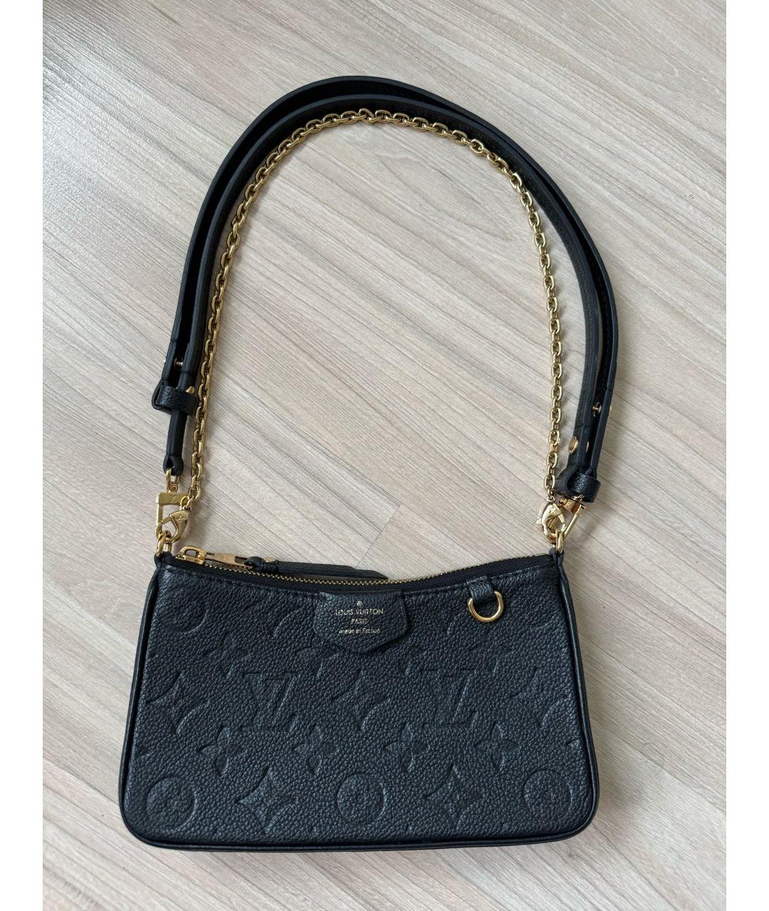 LOUIS VUITTON PRE-OWNED Черная кожаная сумка через плечо, фото 9