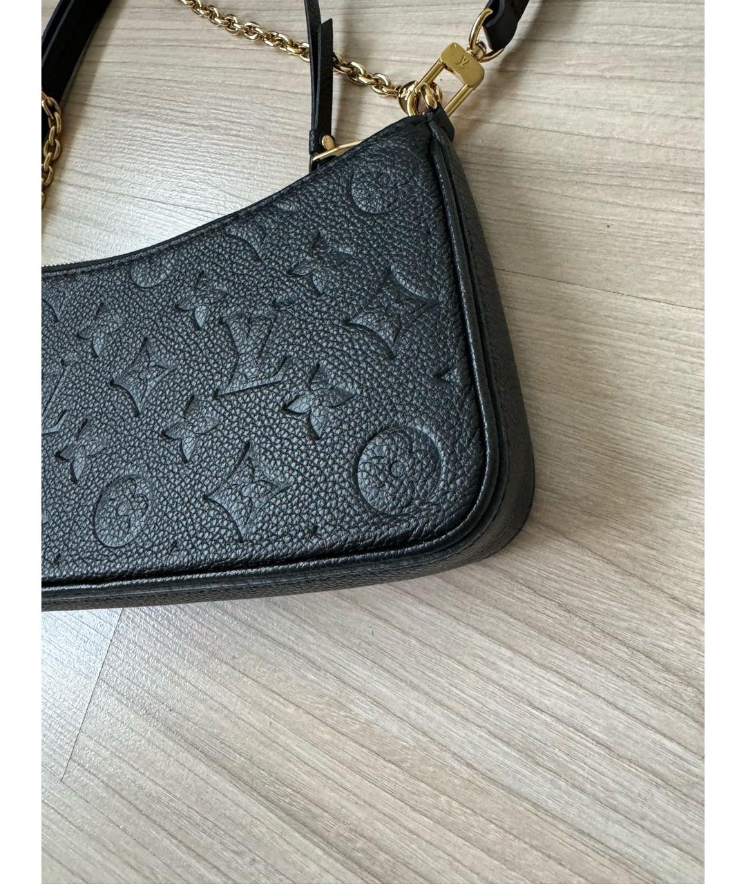 LOUIS VUITTON PRE-OWNED Черная кожаная сумка через плечо, фото 5