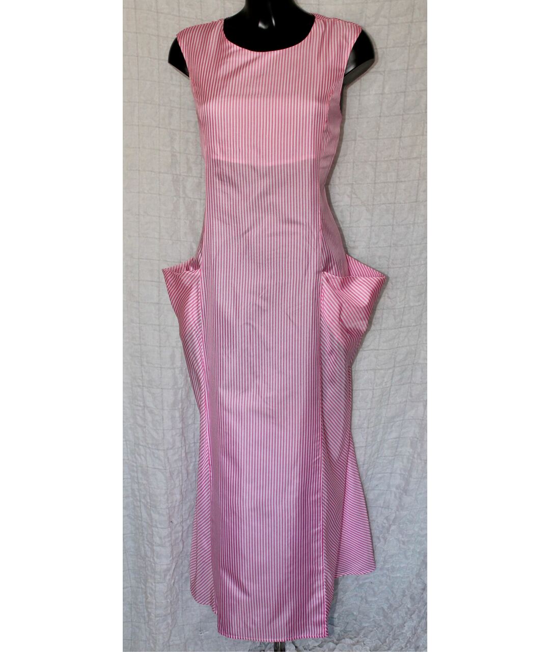 MM6 MAISON MARGIELA Розовое ацетатное повседневное платье, фото 2