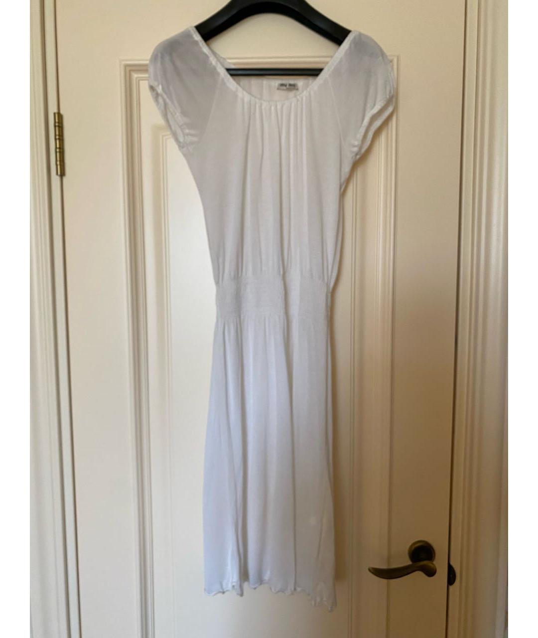 MIU MIU Белое повседневное платье, фото 2