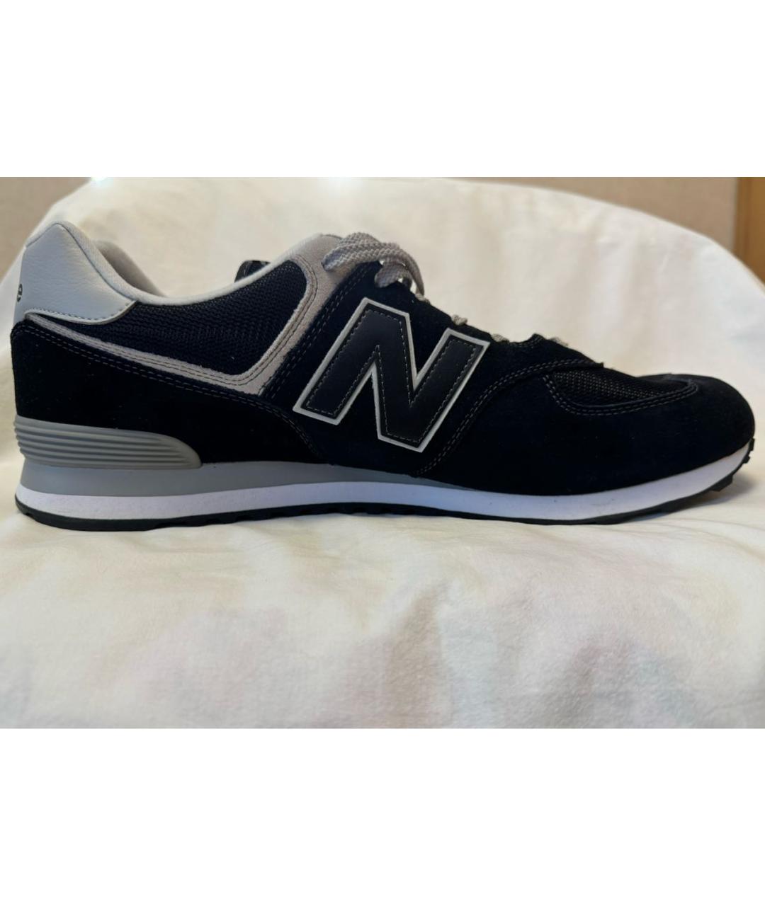 NEW BALANCE Черные замшевые низкие кроссовки / кеды, фото 8