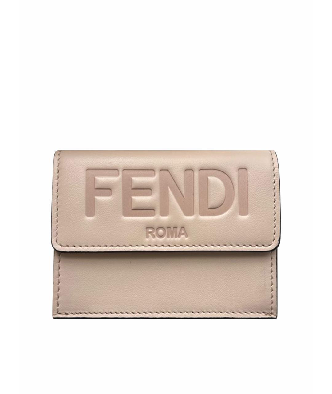 FENDI Розовый кожаный кошелек, фото 1