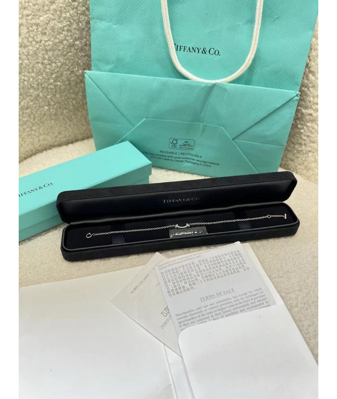 TIFFANY&CO Белый браслет из белого золота, фото 2