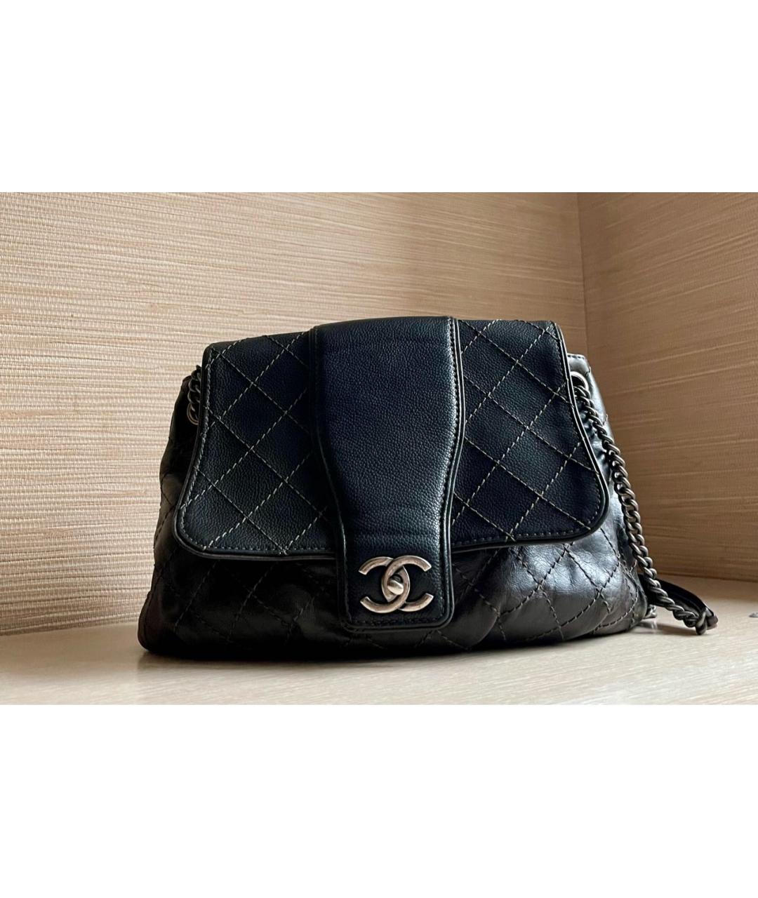 CHANEL PRE-OWNED Коричневая кожаная сумка через плечо, фото 2