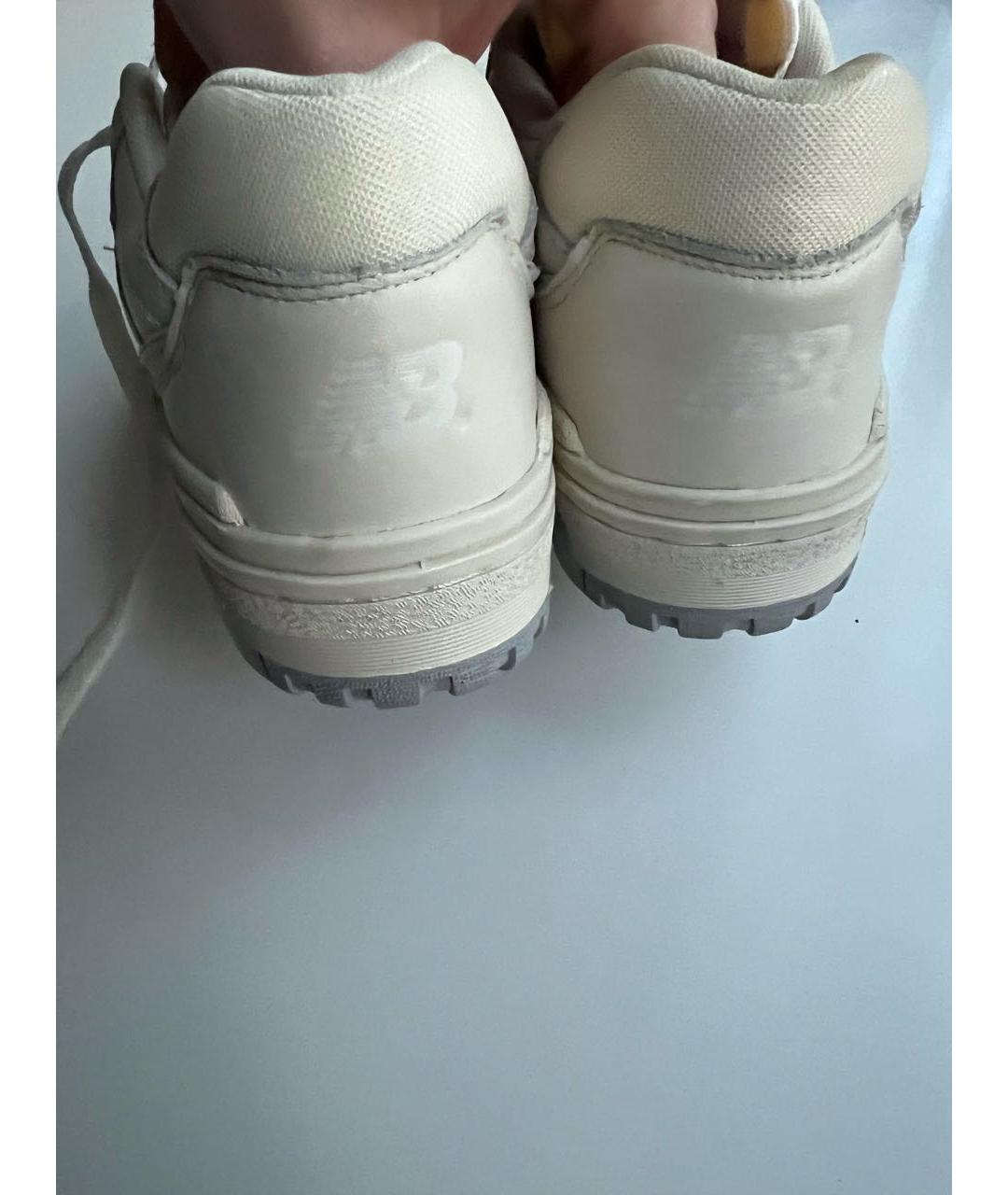 NEW BALANCE Бежевые кожаные низкие кроссовки / кеды, фото 3