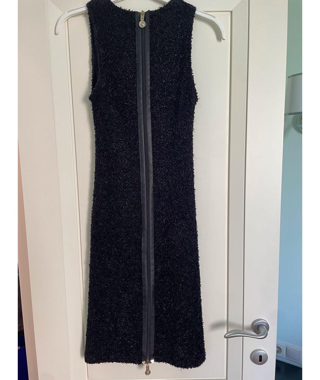 VERSACE JEANS COUTURE Черное полиамидовое коктейльное платье, фото 4