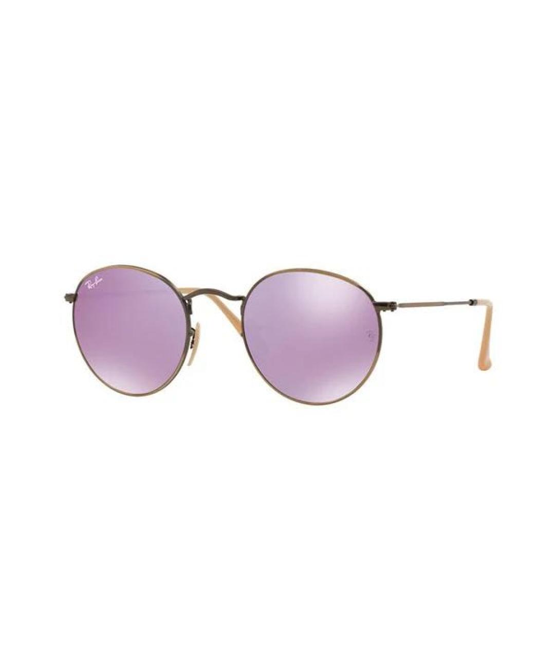 RAY BAN Фиолетовые металлические солнцезащитные очки, фото 1