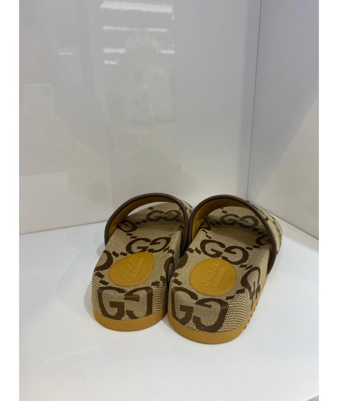 GUCCI Бежевые шлепанцы, фото 2