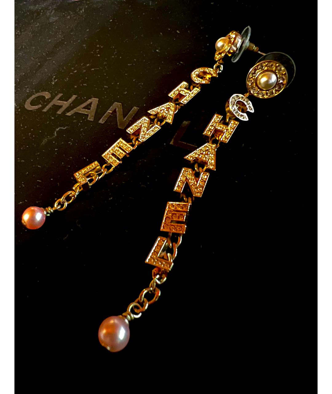 CHANEL Желтые серьги, фото 5