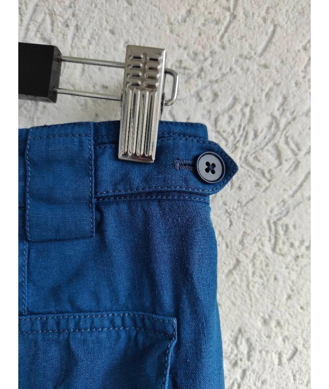HERMES PRE-OWNED Синие льняные шорты, фото 6